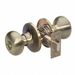 Master Lock Knob Lockset,Biscuit Style,Antique Brass BC0305BOX