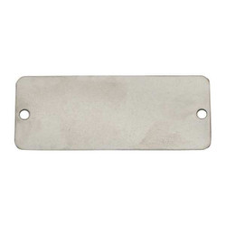 C.H. Hanson Blank Tag,SS,1 1/2in H,3in W,Silver,PK3 43188