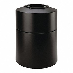 Commercial Zone Products Round Waste Container,Black,45 gal.,lon 730101