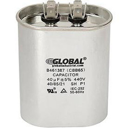 Global Industrial B461387 40 +/- 5 MFD 440V Run Capacitor Oval