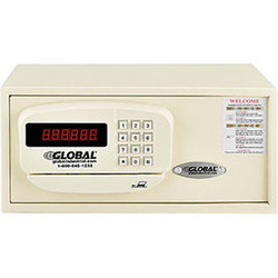 Global Industrial Personal Hotel Safe Electronic Lock w/Card Slot 15Wx10Dx7H Key