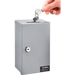 Global Industrial Drop-In Key Control Box 4-3/8""W x 3-1/4""D x 7-1/4""H Keyed A