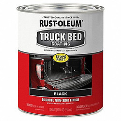 Rust-Oleum Truck Bed Coating,Black,Water Base,1 qt 342668