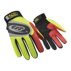 Ringers Gloves Mechanics Gloves,Hi-Vis Yellow,3XL,PR 138-13