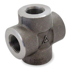 Sim Supply Cross, Forged Steel, 1 in Pipe Size,FNPT  1MMZ5