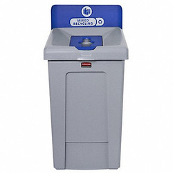 Rubbermaid Commercial Recycle Station,Color Blue,40.12" H  2171557