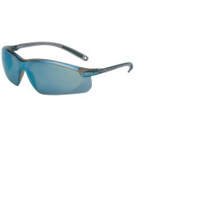 A700 Series Eyewear, Blue Mirror Lens, Polycarbonate, Hard Coat, Gray Frame