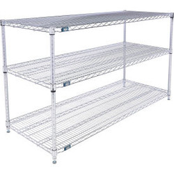 Nexel 3 Shelf Stainless Steel Wire Shelving Unit Starter 60""W x 21""D x 34""H