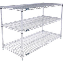 Nexel 3 Shelf Stainless Steel Wire Shelving Unit Starter 54""W x 24""D x 34""H