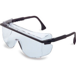 Uvex Astrospec S2500 OTG Safety Glasses Black Frame Clear Lens Scratch-Resistant