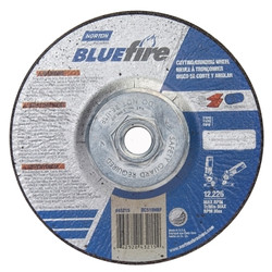Bluefire Type 27 Depressed Center Wheel, 5 in x 1/8 x 5/8-11, 24 Grit, Zirconia Alumina