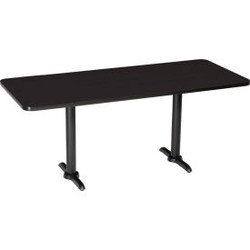 Interion Counter Height Restaurant Table 72""L x 30""W Black