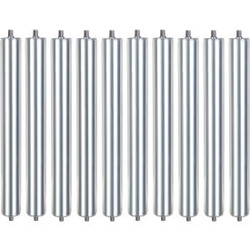 Global Industrial 15"" Replacement Roller 1.9"" Dia. Galvanized Steel Pack of 10