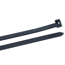 Heavy-Duty Cable Ties, 175 lb Tensile Strength, 48 in L, Black, 50/Bag