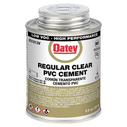 Oatey Cement,Brush-Top Can,8 fl oz,Clear  31013V