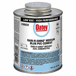 Oatey Cement,Brush-Top Can,16 fl oz,Blue 30893V