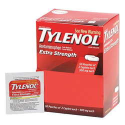 Tylenol Acetaminophen Pain/Fever,500mg,PK50 044910