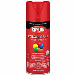 Colormaxx Spray Paint,Gloss,Banner Red,12 oz K05503007