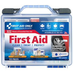 First Aid Only First Aid Kit w/House,322pcs,11x9.75",BL 91414