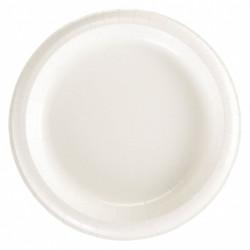 Dixie Paper Plate,8 1/2 in,White,PK500 DBP09W