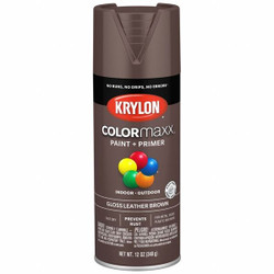 Colormaxx Spray Paint,Gloss,Leather Brown,12 oz K05527007