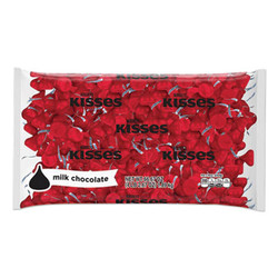 Hershey®\\'s Kisses, Milk Chocolate, Red Wrappers, 66.7 Oz Bag HEC60286