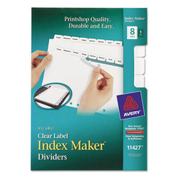 Avery® INDEX,IM,8TAB,5.5X8.5,WHT 11427