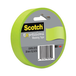 Scotch® Expressions Masking Tape, 3" Core, 0.94" X 20 Yds, Lemon Lime 3437-GRN