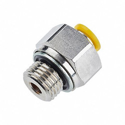Parker Fitting,10 mm,Brass,Push-to-Connect 68PLP-10M-8G