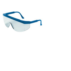 Tomahawk Protective Eyewear, Clear Lens, Duramass Hard Coat, Blue Frame, Nylon