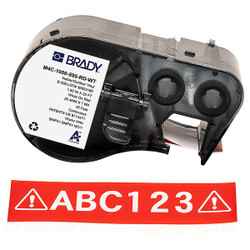 Brady Continuous Label Cartridge,Red/White M4C-1000-595-RD-WT