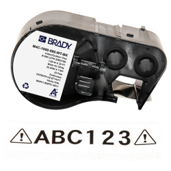 Brady Precut Label Roll Cartridge,Black/White M4C-1000-595-WT-BK