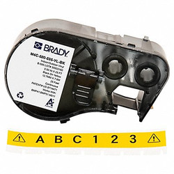 Brady Precut Label Roll Cartridge,Yellow,Gloss M4C-500-595-YL-BK