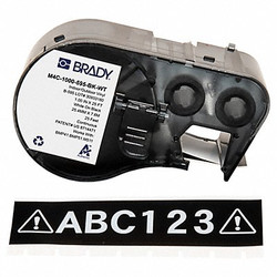 Brady Precut Label Roll Cartridge,Black/White M4C-1000-595-BK-WT
