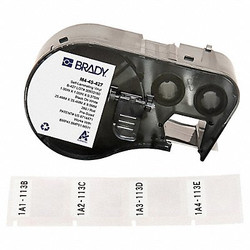 Brady Precut Label Roll Cartridge,Clear/White M4-49-427