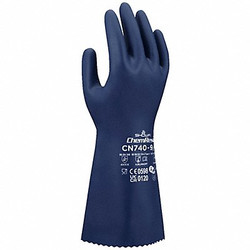 Showa Chemical-Resistant Gloves,Blue,M/8,PR CN740M-08