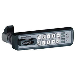 Compx Regulator Elect Keyless Lock,Keypad,1 1/2 in H REG-S-R-3-BLK