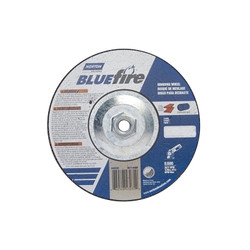 Bluefire Type 27 Depressed Center Wheel, 7 in x 1/4 x 5/8-11, 24 Grit, Zirconia Alumina