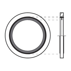 Adaptall Bndd SealWshr,Cadm,Stl,M18,26x2.4mm,1PK 9500-18MM