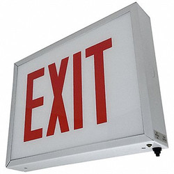 Big Beam Exit Sign,LED,Red Letter Color,1 Face  ECHL1RWW