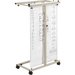 Interion Expandable Mobile Rack with 12""-16"" Hanging Clamps 16""W White