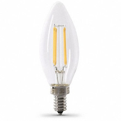 Feit Electric LED,3.3 W,B10,Candelabra Screw (E12),PK6 CTC40/927CA/FIL/6