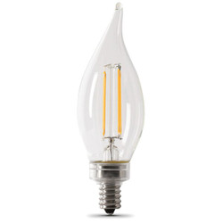 Feit Electric 5.5 W,BA10,Candelabra Screw (E12),PK4 BPCFC60950CAFIL/4