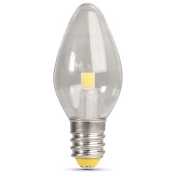 Feit Electric LED,0.6 W,C7,Candelabra Screw (E12),PK4 BP7C7/827/LED/4