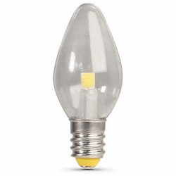 Feit Electric LED,0.6 W,C7,Candelabra Screw (E12),PK4  BP7C7/827/LED/4
