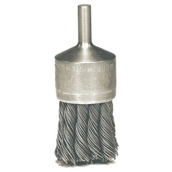 Knot Wire End Brush, Stainless Steel Bristles, 3/4 in Brush dia x 0.020 in Wire, 25000 RPM, 1 EA/EA