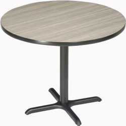Interion 36"" Round Bar Height Restaurant Table Charcoal