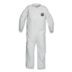 ProShield 50 Collared Coveralls with Open Wrists/Ankles, White, Large
