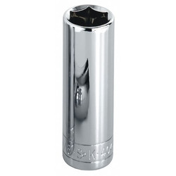 Sk Professional Tools Socket, Steel, Chrome, 24 mm  40024