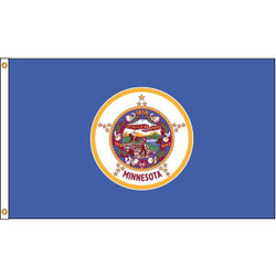 Nylglo Minnesota Flag,5x8 Ft,Nylon 142780